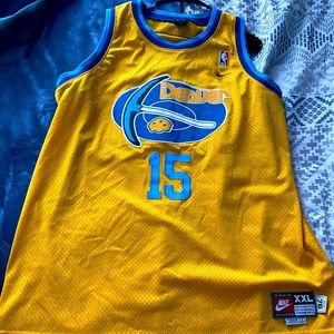 Carmelo Anthony Denver Nuggets Jersey Yellow Nike Throwback, Men's (Size XXL)